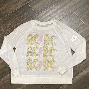 RECYCLED KARMA White Graphic Long Sleeve sweatshirt. Sz. XS NWT